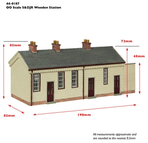 44-0187A S&DJR Wooden Station Building Green and Cream