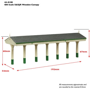 44-0188A S&DJR Wooden Canopy Green and Cream