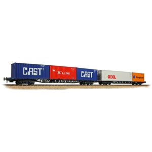 38-627A BR FGA Outer Flats 2-Pack BR Blue (TOPS), 5 x 20/40ft ISO Containers