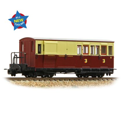 Bachmann 394-085 Ffestiniog Railway Brake Third No. 8 Crimson & Cream