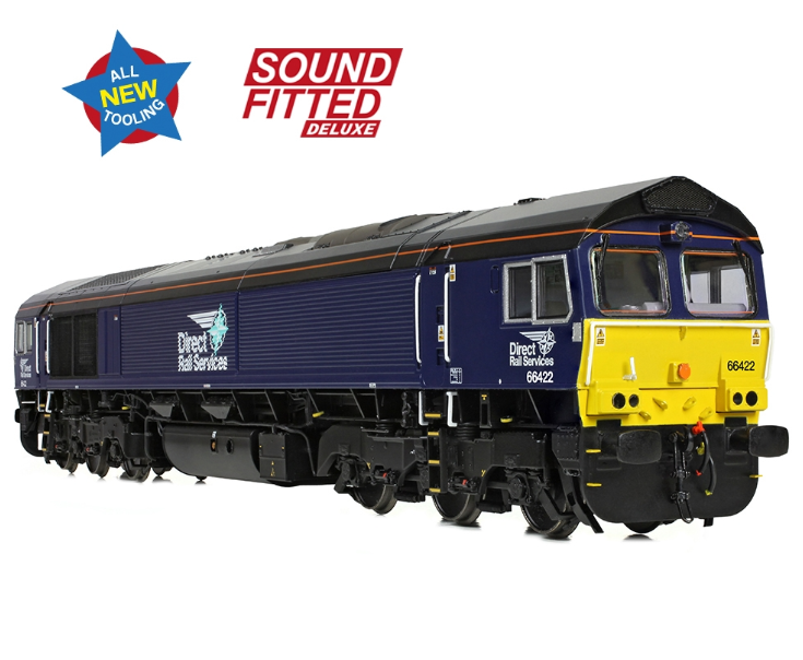 50-010SFX Class 66/4 66422 'Max Joule 1958-1999' DRS Compass (Small Logo) Diesel Locomotive - Deluxe DCC Sound