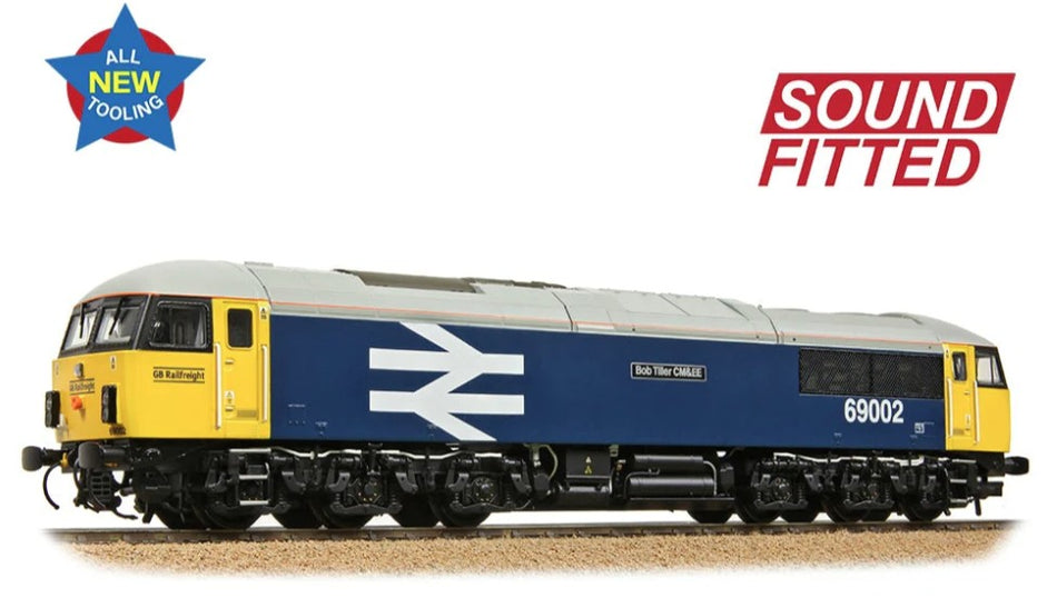 Bachmann 35-777SF Class 69 69002 'Bob Tiller CM&EE' BR Blue (Large Logo) (GBRf) Diesel Locomotive - DCC Sound