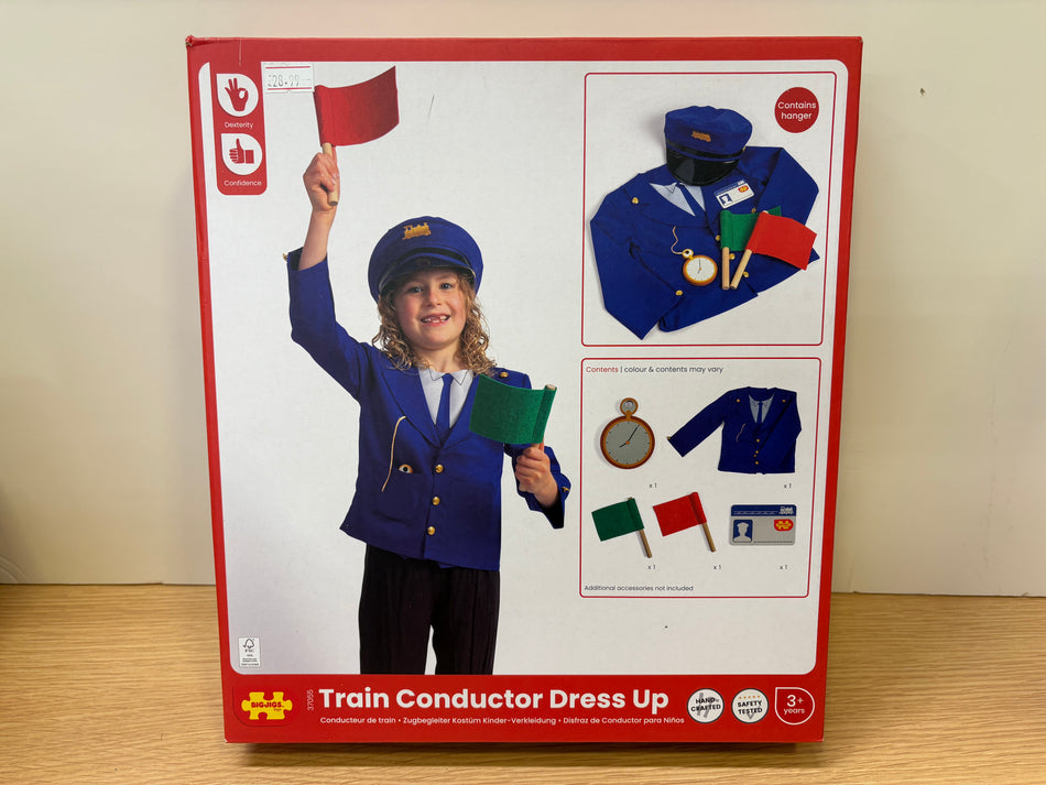 R.BJDUCTS37055 Train Conductor Dress up (Age 3+) Big Jigs