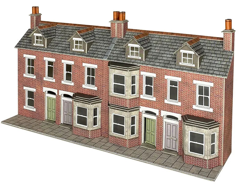 PO302 Low Relief Terraced House Fronts ‚Äì Brick