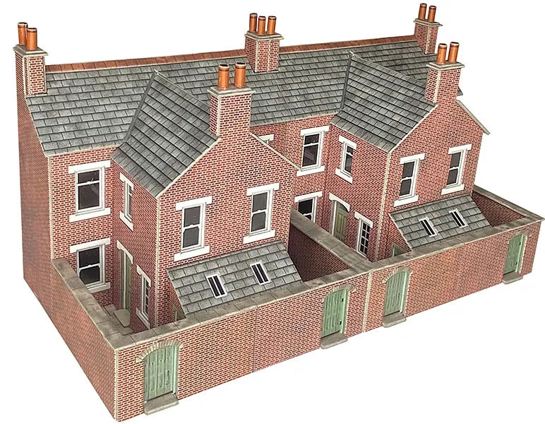 PO304 Low Relief Terraced House Backs ‚Äì Brick