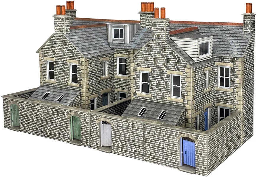PO305 Low Relief Terraced House Backs ‚Äì Stone