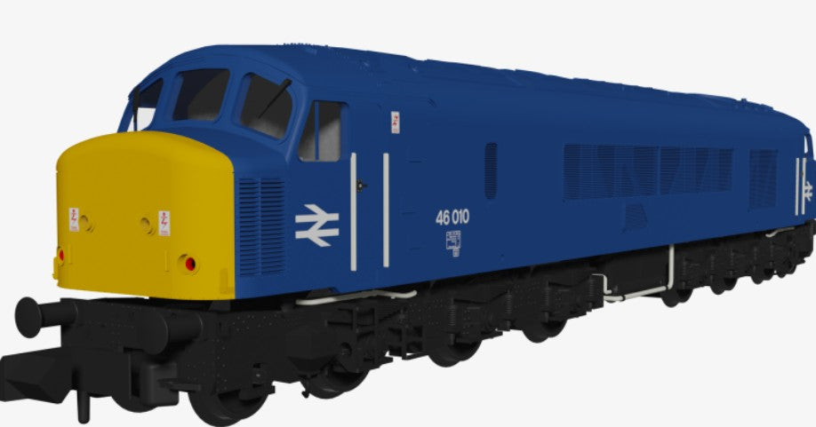 Rapido Trains UK 948706 Class 46 46010 BR Blue With Sealed Beam Headlights Diesel Locomotive - DCC Sound