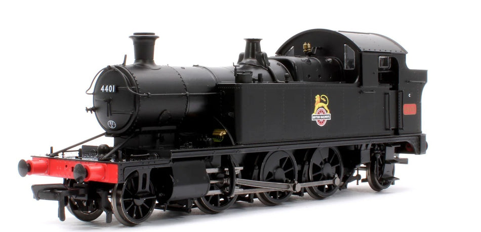 Rapido Trains UK 951508 GWR 44XX ‘Small Prairie’ BR Early Crest Plain Black No.4401 2-6-2T Steam Locomotive - DCC Sound
