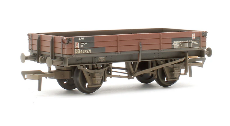 37-943A 3 Plank Wagon BR Departmental Bauxite (TOPS) No.DB457271 - Weathered