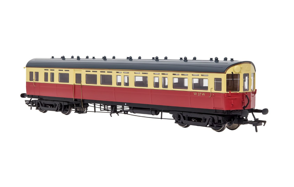 4P-004-005S GWR Autocoach W37W BR Carmine/Cream DCC Sound