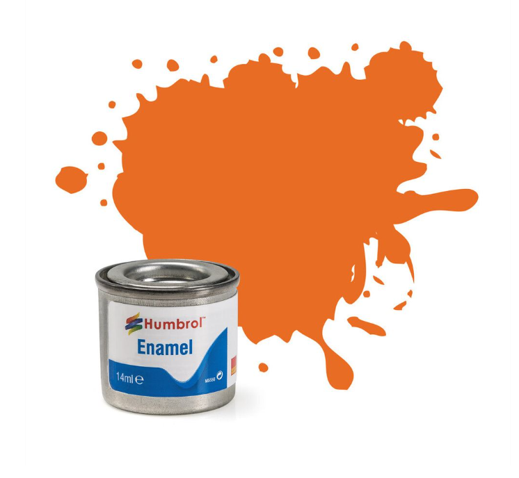 AA0196 Enamel Paint: 18 - Orange - Gloss - (14ml)