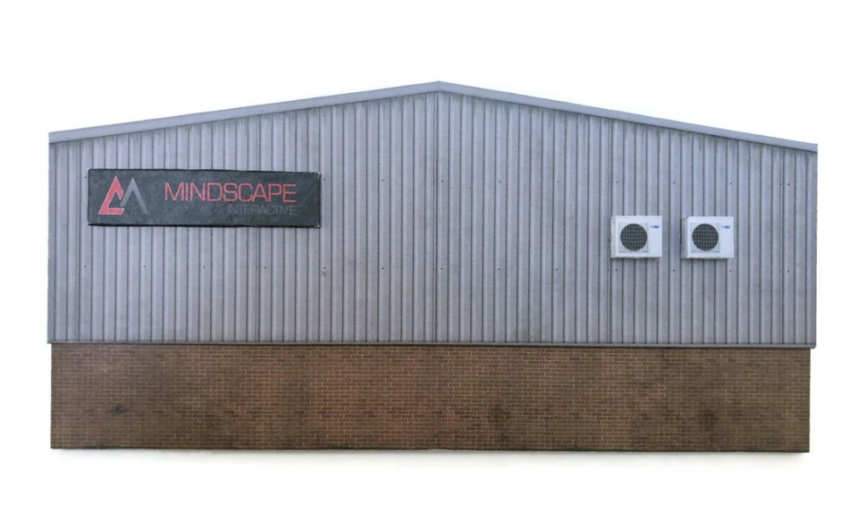 KX061 OO Low Relief Modern Industrial Unit Rear Wall Model Kit