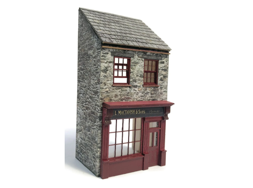 KX069 OO Low Relief Period Terraced Shop (Left Side Door) Model Kit