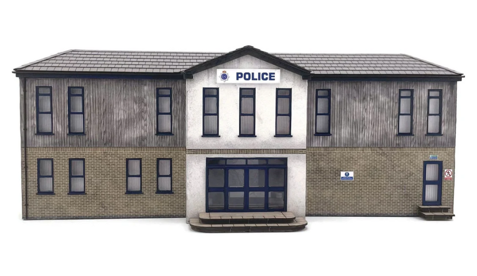 KX109  Low Relief Police Station Model Kit