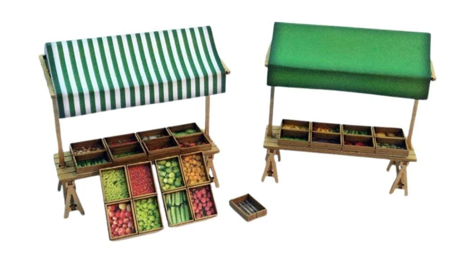 LX067 Market Stalls (Pack of 4) Model Kit
