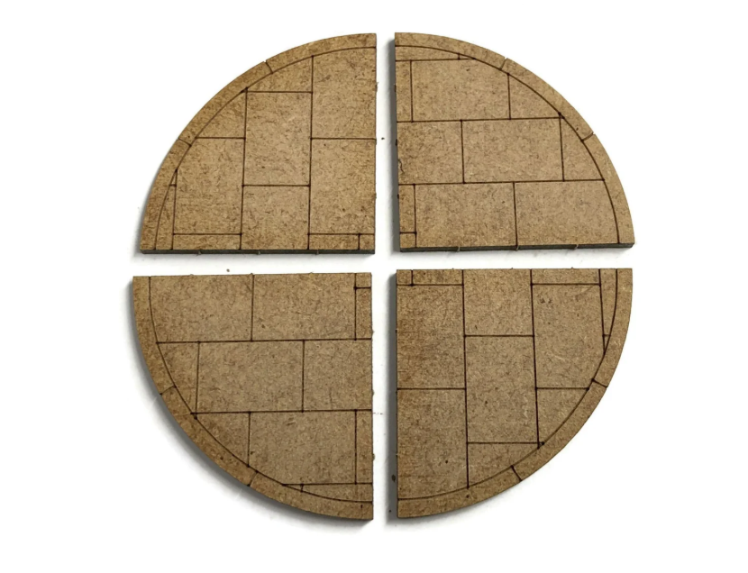 LX218 Laser Cut MDF 90 Degree Pavement Corners Model Kit