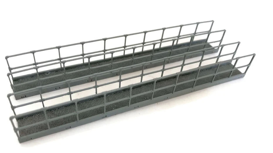 LX452 Extra Long Laser Cut Industrial Walkways With Railings