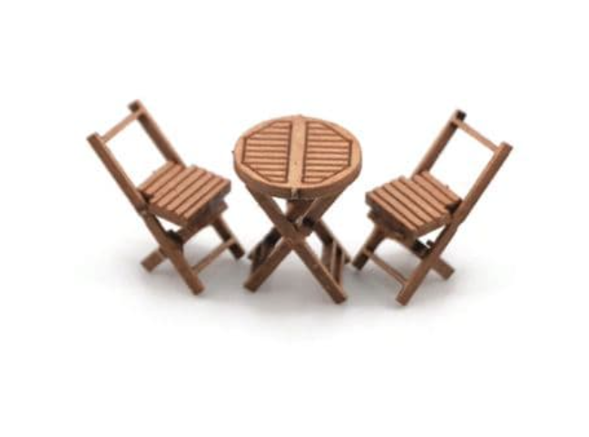 LX566 Wooden Bistro Tables & Chairs Model Kits