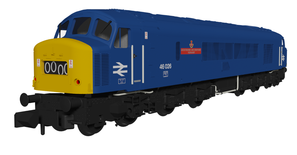 948204 Class 46 46026 “Leicestershire and Derbyshire Yeomanry” BR Blue With Headcode Blinds