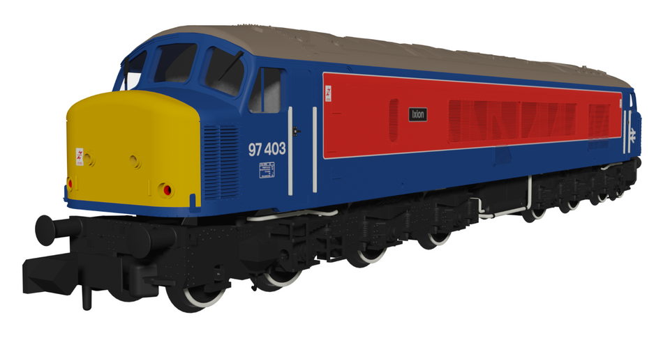 948207 Class 46 97403 Ixion RTC Blue/Red With Sealed Beam Headlights
