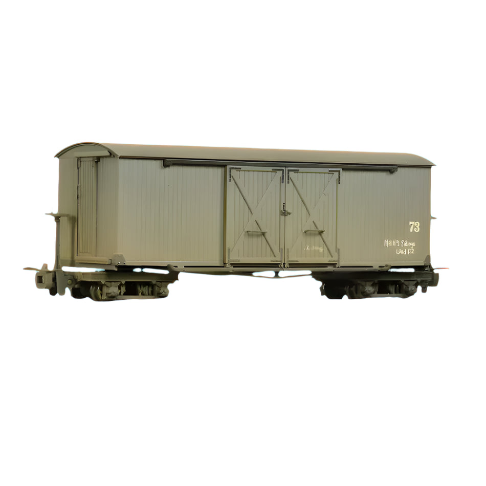 Bachmann 393-026A Bogie Covered Goods Wagon "Nocton Estates" L.R. Grey(Weathered)