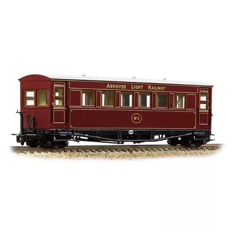 Bachmann 394-025 Gloucester Bogie Coach Ashover L. R. Crimson No.1 - OO-9