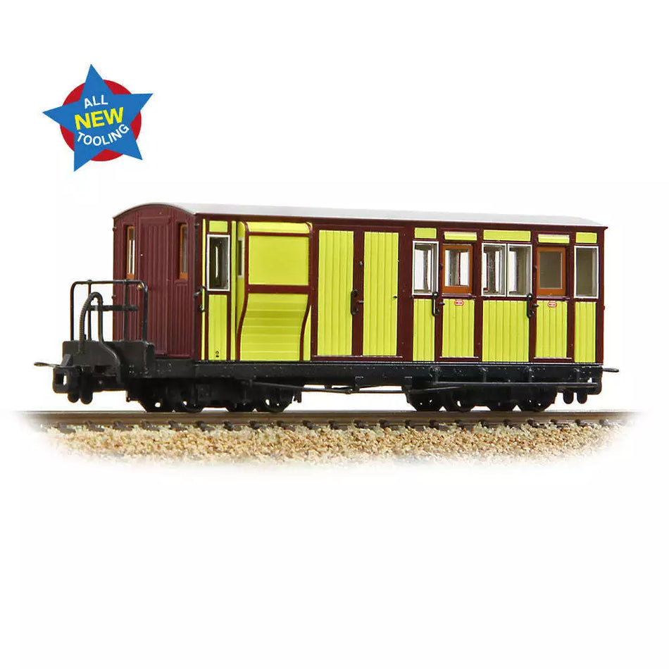 Bachmann 394-081  Ffestiniog Railway Brake Third No. 2 FR Yellow & Crimson
